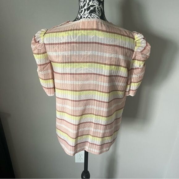 Sezane Coralie Shirt Top Blouse Women’s Striped Size 36 - Picture 6 of 6